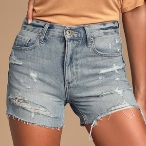 Pistola Ace high rise cutoff shorts light wash